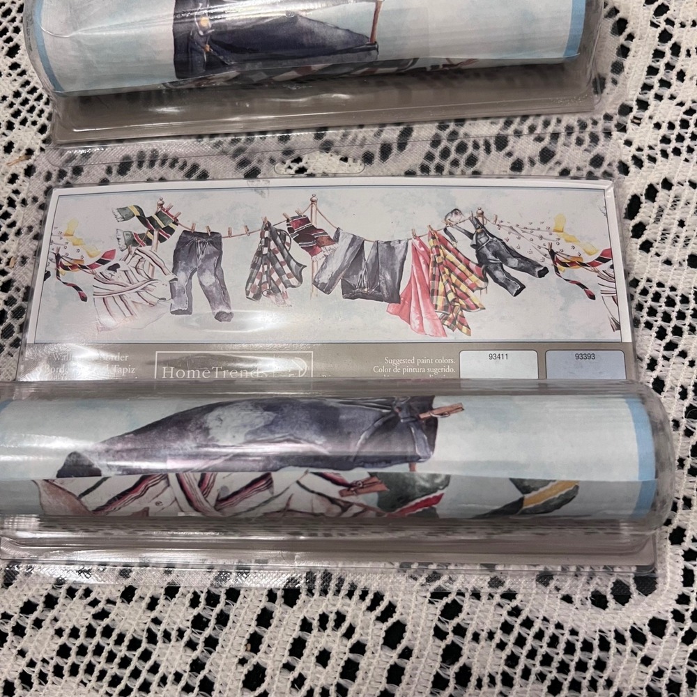 Home Trends Wallpaper Border | 2 Full Rolls | Cottage Country Laundry